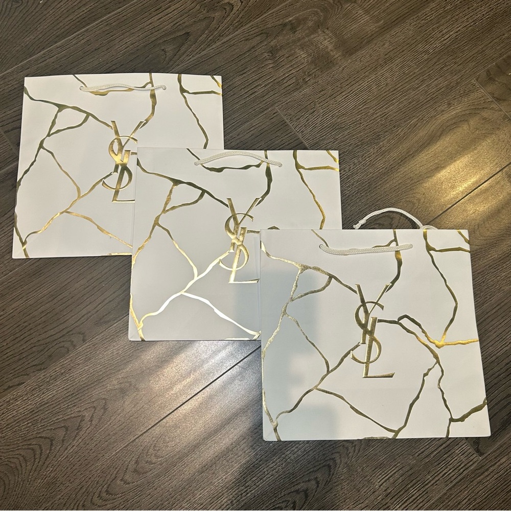 YSL Beauty shopping bag x3